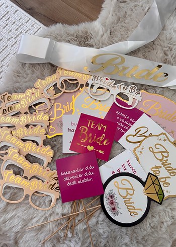 Altın Renkli Team Bride Parti Gözlüğü - Görsel 3