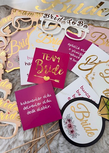 Altın Renkli Team Bride Parti Gözlüğü - Görsel 2