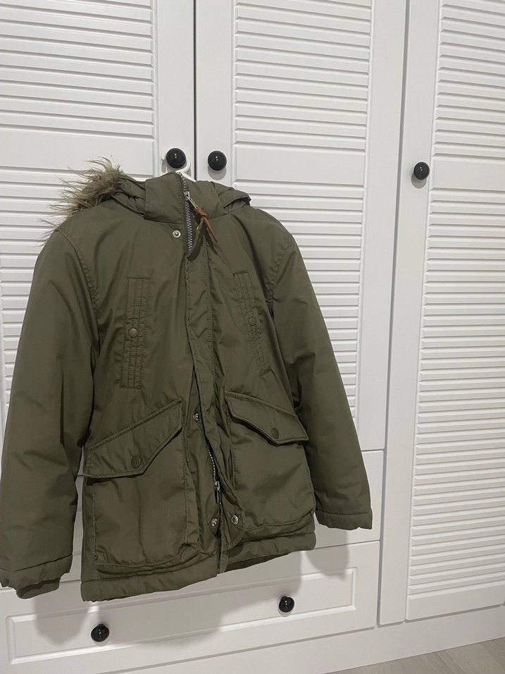 Erkek Çocuk Kamuflaj Desenli Kürklü Mont - Görsel 3