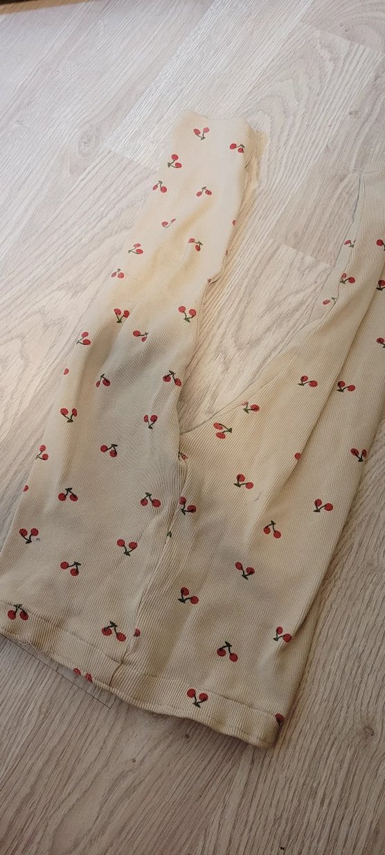 Beyaz Kiraz Desenli Uzun Kollu Kız Tişörtü - Görsel 5