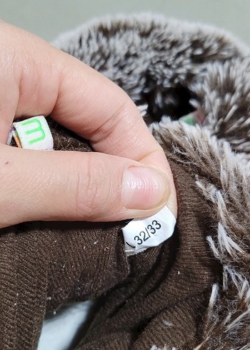 Gri Peluş Kirpi Kız Ev Terliği patik peluş - Görsel 6