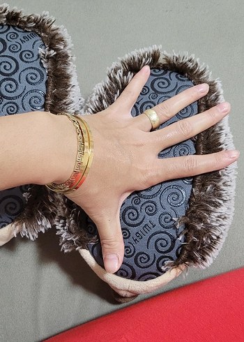 Gri Peluş Kirpi Kız Ev Terliği patik peluş - Görsel 3