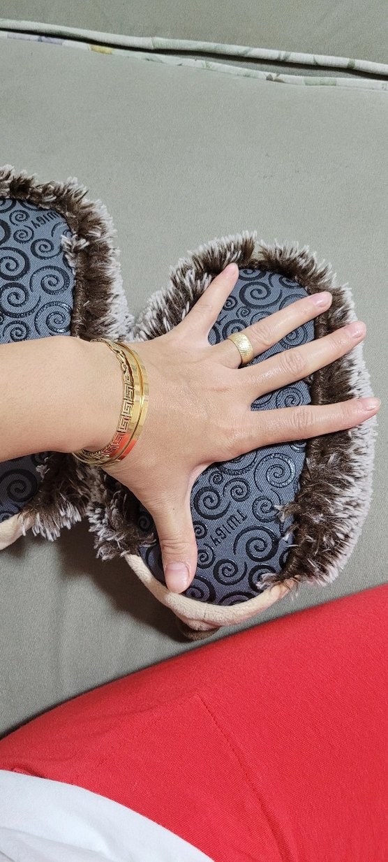 Gri Peluş Kirpi Kız Ev Terliği patik peluş - Görsel 3