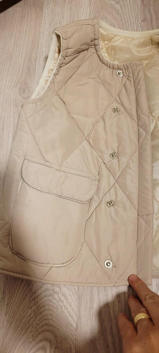 Bej Düğmeli çocuk Yelek - Görsel 4