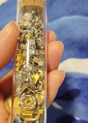 Altın Renkli Parlak Tırnak Süsü Seti - Görsel 3