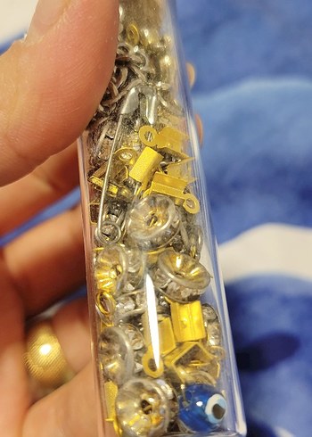 Altın Renkli Parlak Tırnak Süsü Seti - Görsel 4