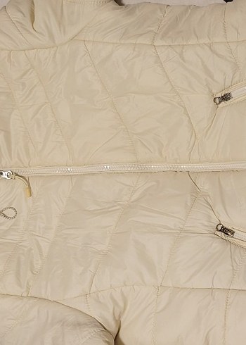 Beyaz Kadın Midi Kışlık Mont - Görsel 3