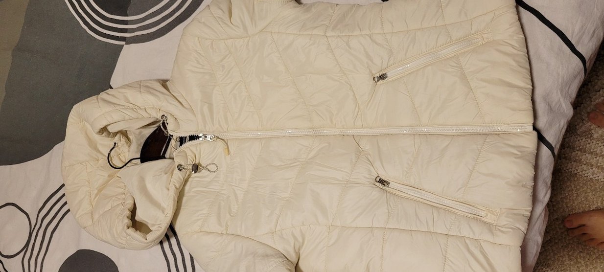 Beyaz Kadın Midi Kışlık Mont - Görsel 3