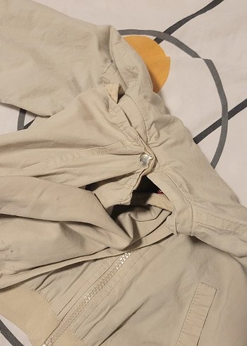 Bej Kapüşonlu Fermuarlı Erkek Çocuk Ceketi çift taraflı - Görsel 5