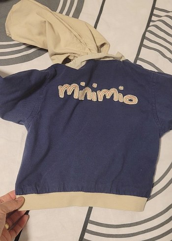 Bej Kapüşonlu Fermuarlı Erkek Çocuk Ceketi çift taraflı - Görsel 9