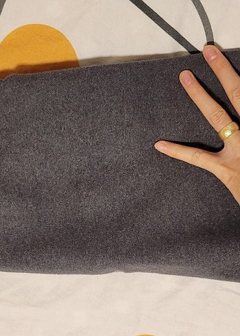 Gri mini yun etek - Görsel 4