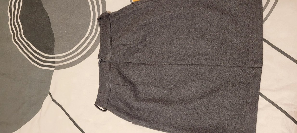 Gri mini yun etek - Görsel 3