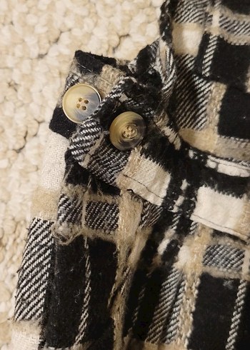 Kızlar İçin kahverengi Kareli Yün Askılı Tulum unisex ürün - Görsel 4