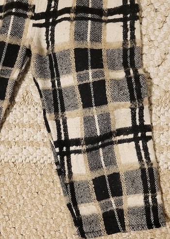 Kızlar İçin kahverengi Kareli Yün Askılı Tulum unisex ürün - Görsel 2