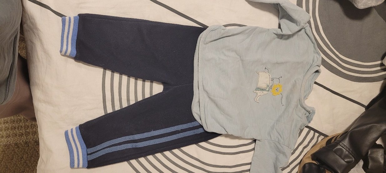 Gri Nakışlı Çocuk Uyku Tekstili - Görsel 2