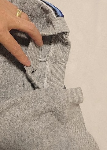 Erkek Çocuk Gri Kapüşonlu Fermuarlı Eşofman - Görsel 5