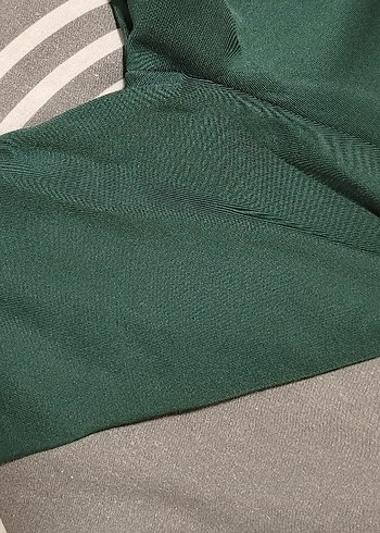 Yeşil V Yaka Kadın Mini elbise - Görsel 2