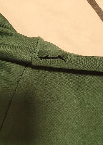 Yeşil V Yaka Kadın Mini elbise - Görsel 3