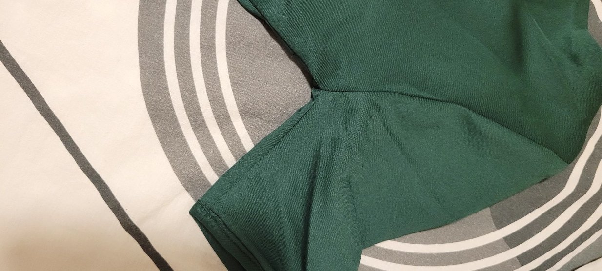 Yeşil V Yaka Kadın Mini elbise - Görsel 5