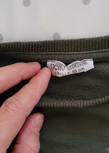 Kız Çocuk haki yeşil Uzun Kollu Sweatshirt - Görsel 6