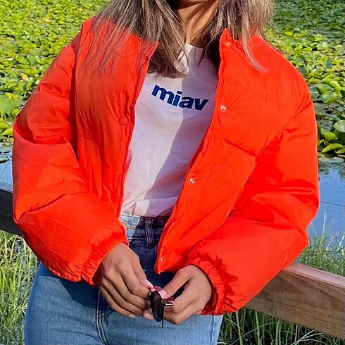 Pull and Bear Turuncu Pull and Bear Bomber Ceket