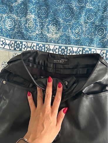 xs Beden Vatkalı Deri Pantolon