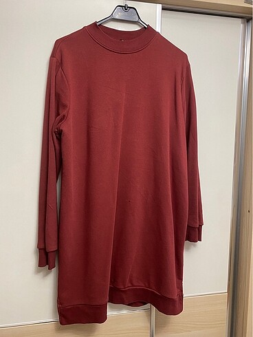Bordo uzun sweatshirt