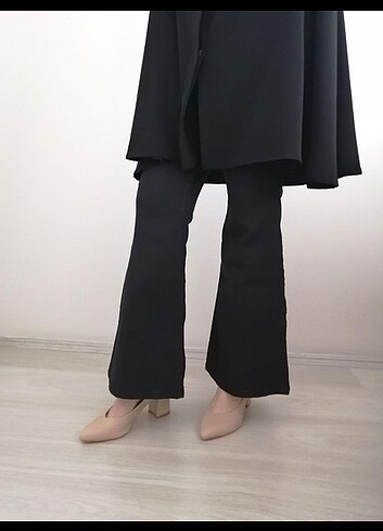 40 Beden siyah Renk Lc waikiki / casual ispanyol paça pantolon 