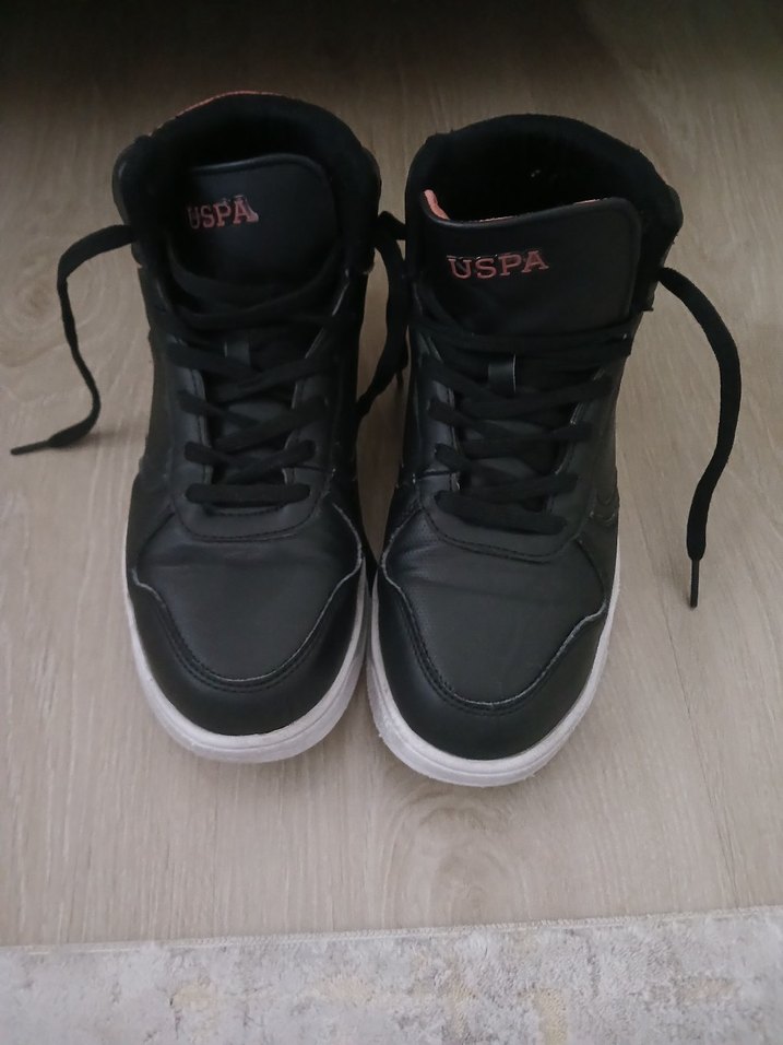 Pembe Detaylı Siyah Spor Stiletto Topuklu Kadın Spor Ayakkabı - Görsel 2