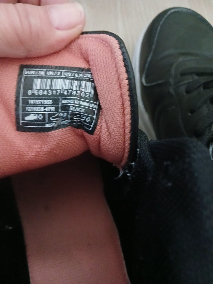 Pembe Detaylı Siyah Spor Stiletto Topuklu Kadın Spor Ayakkabı - Görsel 5