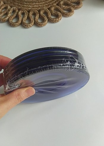 Koyu Mavi Cam Kase - Görsel 3