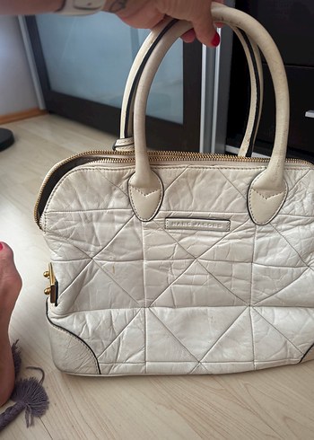 Marc Jacobs Krem Rengi Deri Omuz Cantasi