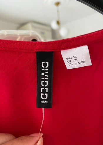 Parizyen Stil H&M Marka Kırmızı Kısa Elbise - Görsel 4