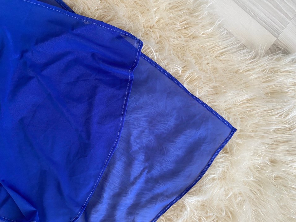 Parlak Mavi Düz Pareo Şal - Görsel 2