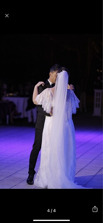 Fransız dantel gelinlik - Görsel 4