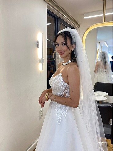 U yaka helen gelinlik - Görsel 2