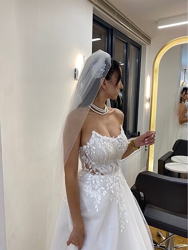 U yaka helen gelinlik - Görsel 4