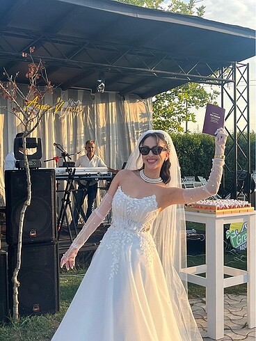 U yaka helen gelinlik - Görsel 3