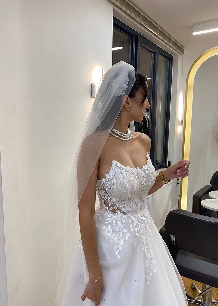 U yaka helen gelinlik - Görsel 4