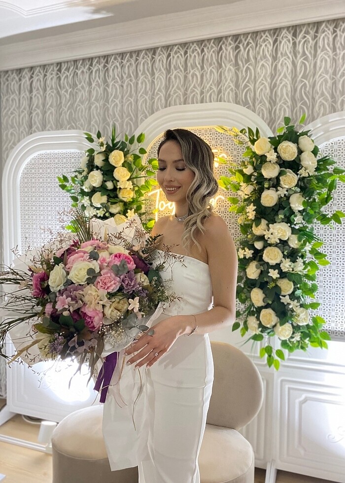 Beyaz midi zara marka elbise - Görsel 2