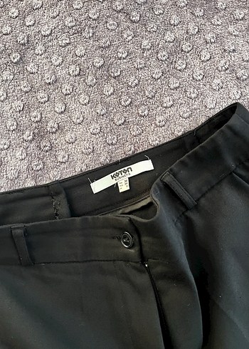 Koton Kadın Siyah Kumaş Ofis Pantolonu koton