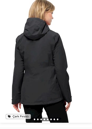 Jack Wolfskin Jack wolfskin 3in 1 outdoor siyah kadın mont