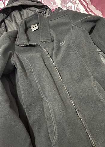 m Beden siyah Renk Jack wolfskin 3in 1 outdoor siyah kadın mont