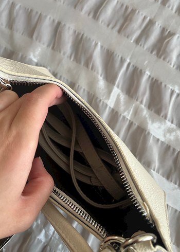 Zara Bej Deri Tokalı Kadın Çanta