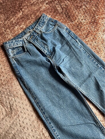 36 Beden mavi Renk Trendyolmilla mavi straight yüksek bel jeans