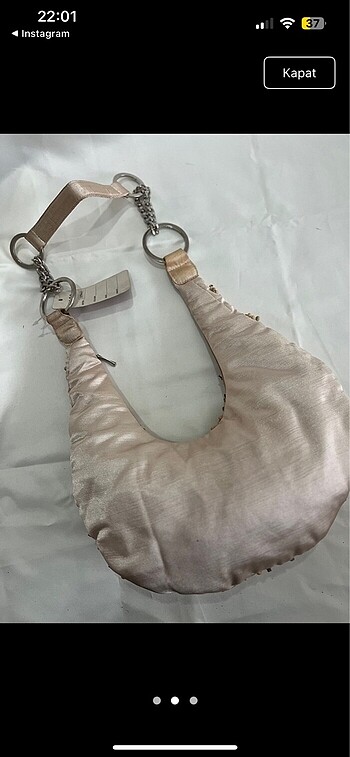 Diğer Ekru işlemeli vintage çanta