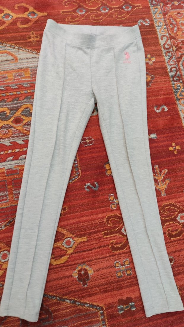 uspolo Gri Kız Rahat Kesim tayt 9/10 yaş - Görsel 3