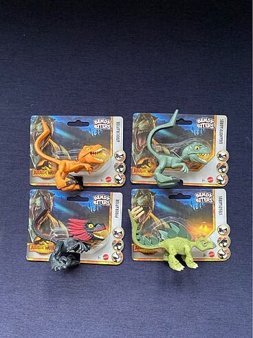 Jurasaic world bendy biter figürler