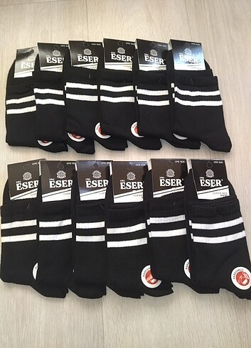 Unisex kolej çorap 12 çift 