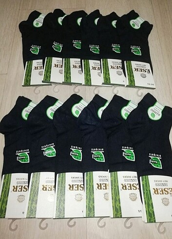 Erkek bambu çorap 12 çift